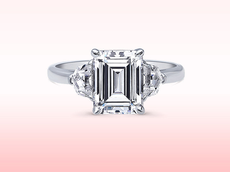 Emerald cut on sale fake diamond ring