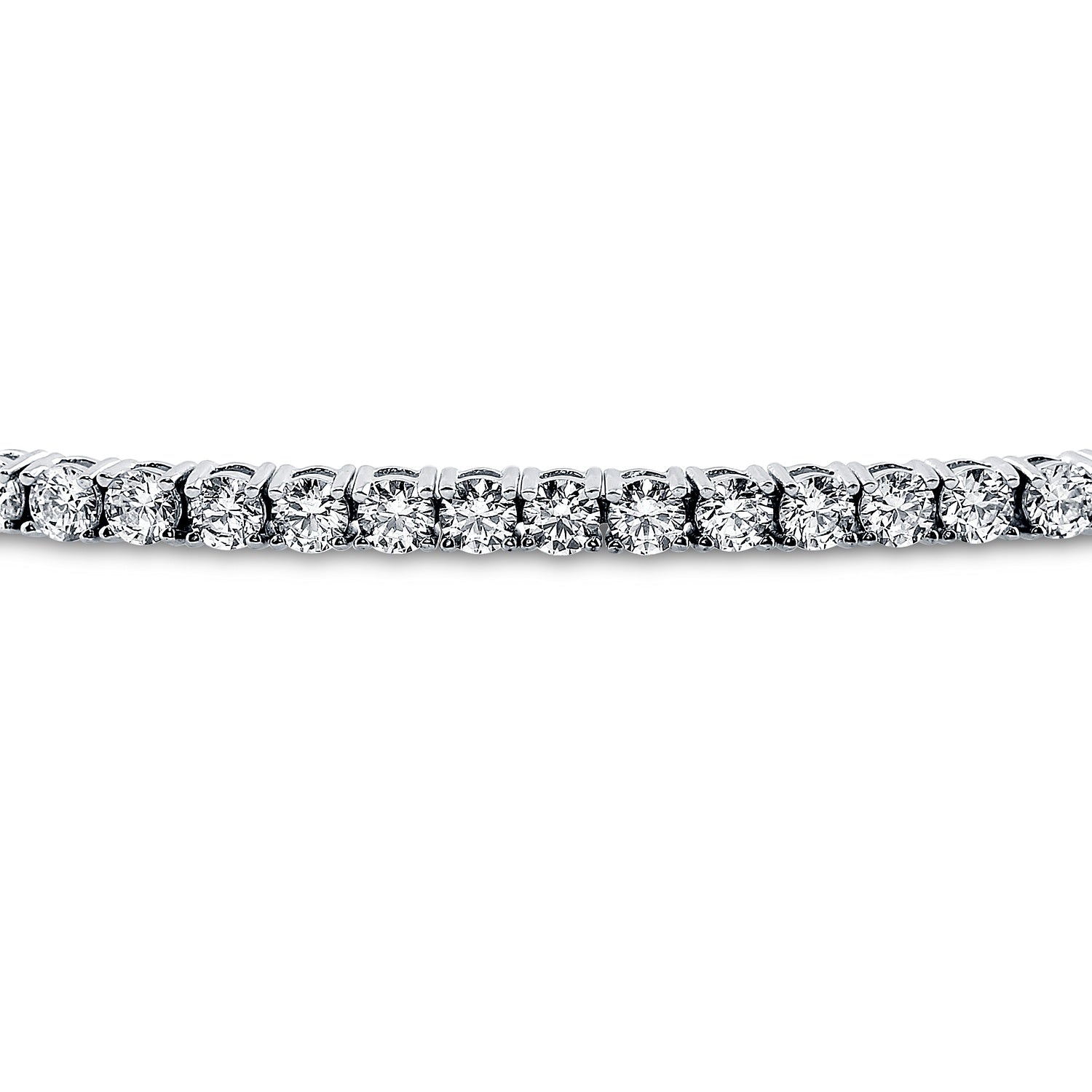 CZ Tennis Bracelet, Rhodium Plated / 6.5 inch