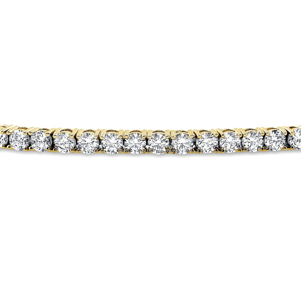 CZ Tennis Bracelet, Gold Flashed / 6.5 inch