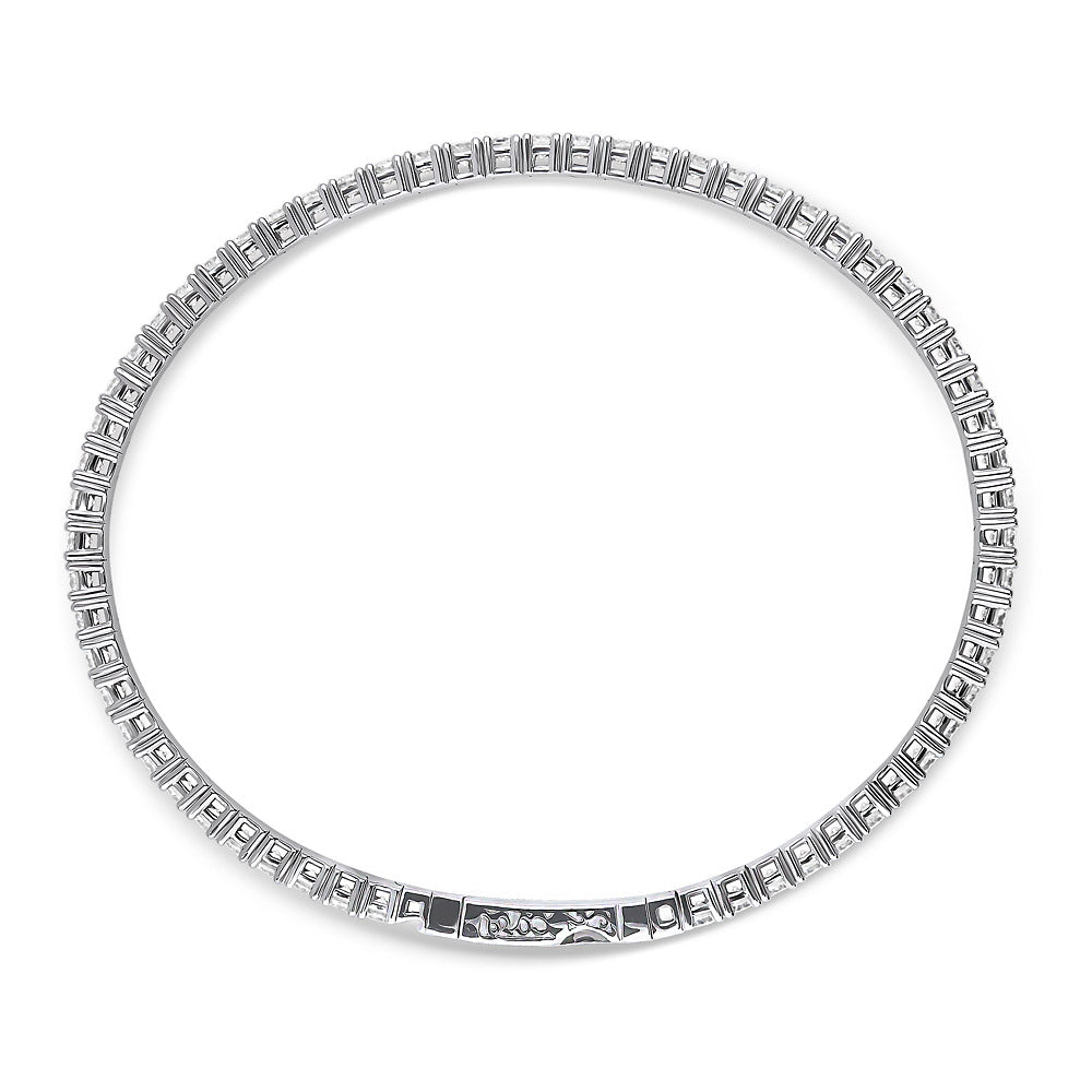 Flexible CZ Bangle Set in Sterling Silver