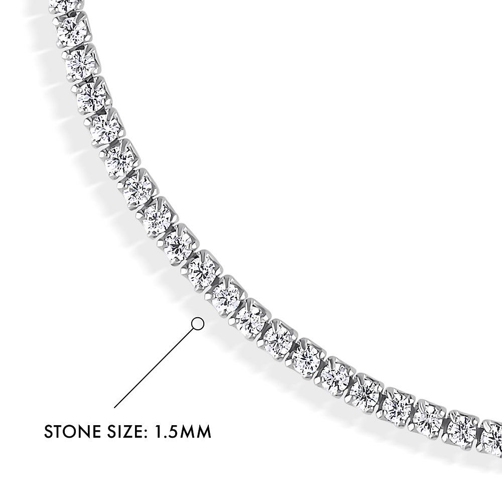 CZ Tennis Bracelet Set in Gold Flashed Sterling Silver