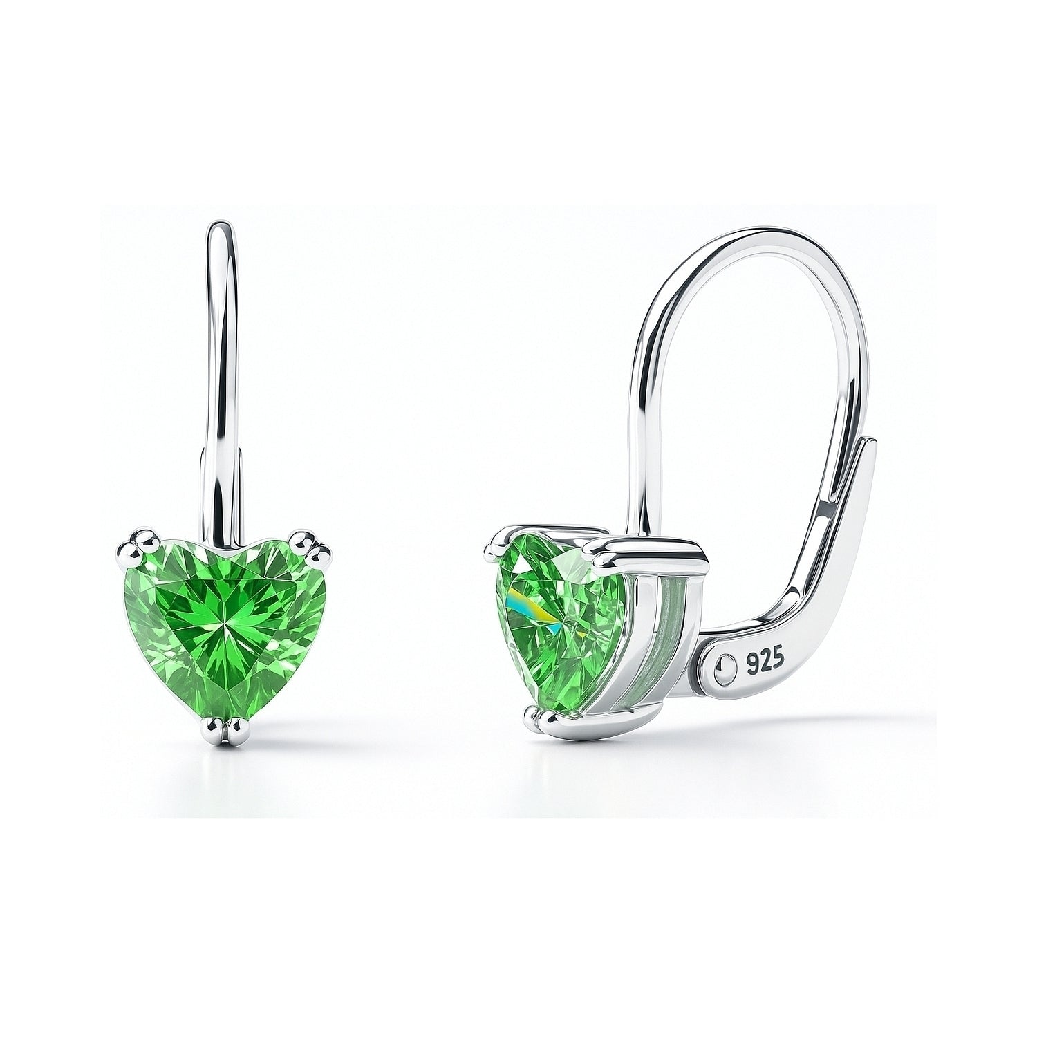 Women's Clover & Heart Earrings With Zirconia Crystals – Silver Or Gold Alloy, Autiga Brand