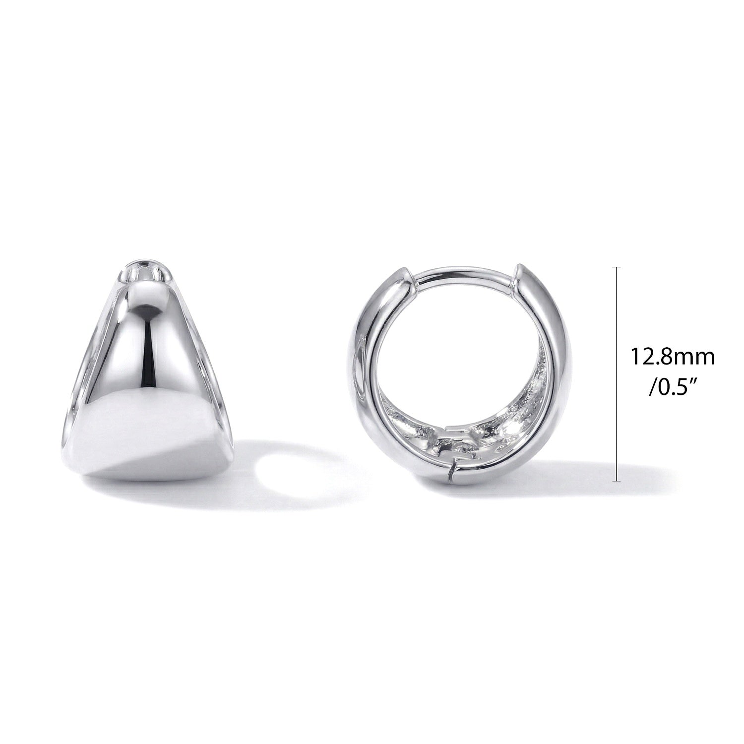 Dome Mini Huggie Earrings Gold Flashed 0.5", 2 Pairs