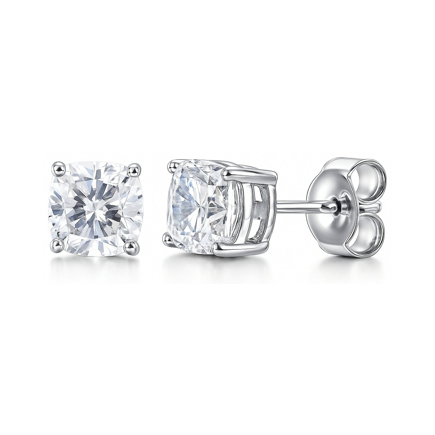 Solitaire 2.5ct/3ct Cushion CZ Set in Sterling Silver