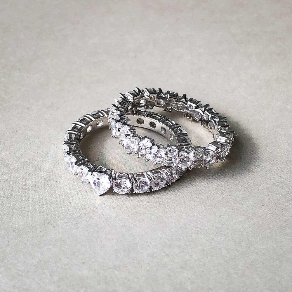 CZ Eternity Ring in Sterling Silver