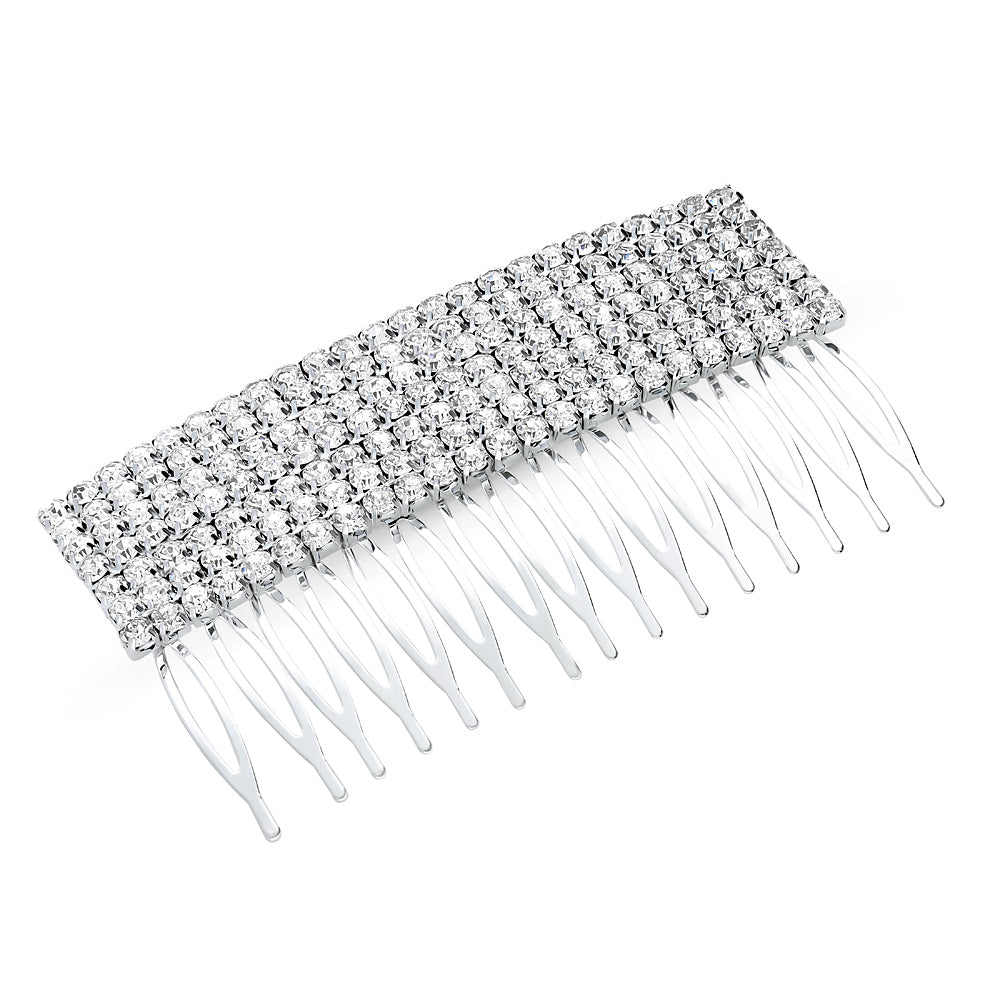 Multi-Row Rhinestone Hair Comb