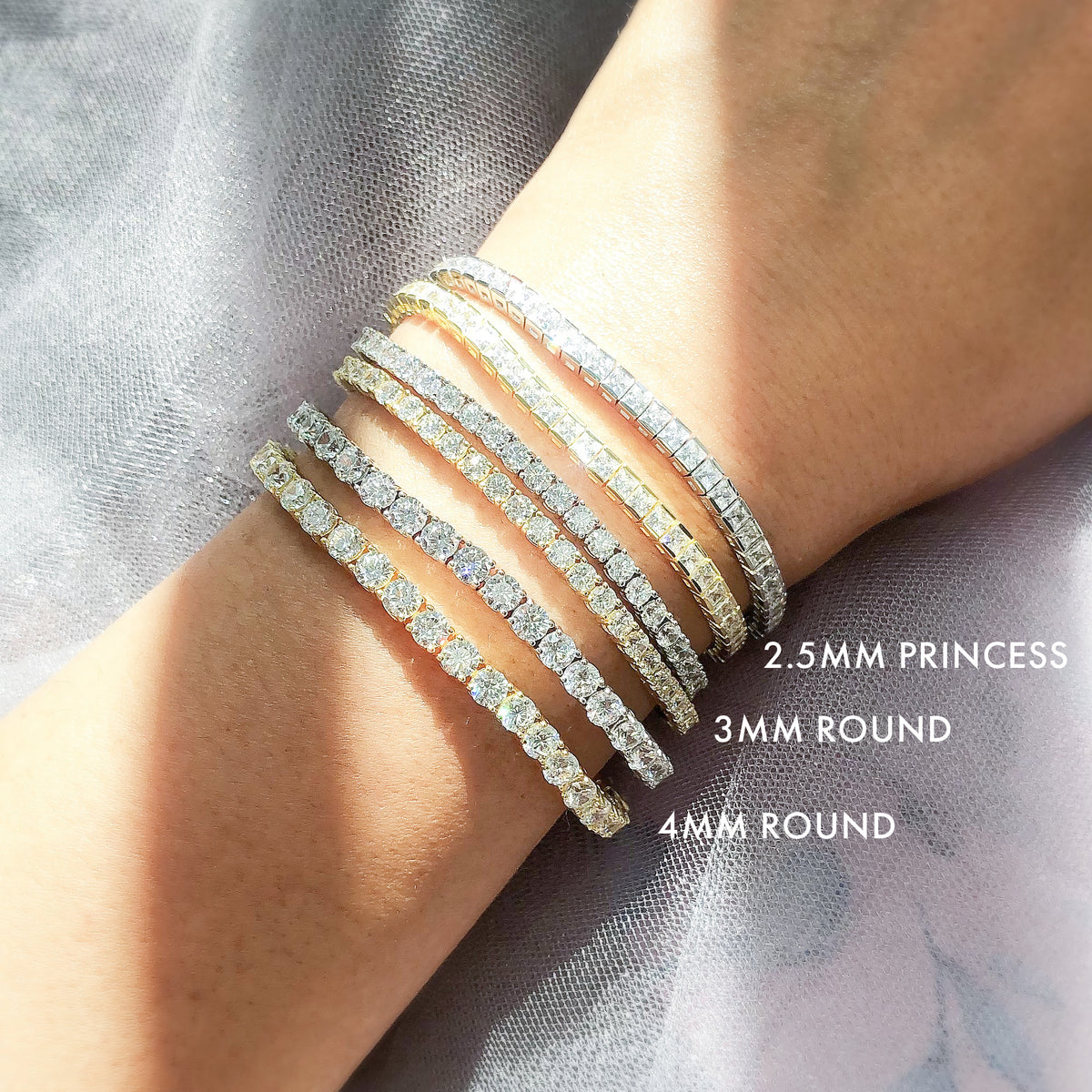 Tennis Bracelet Style B351-03-01, Tennis Bracelet Style B351-04-01