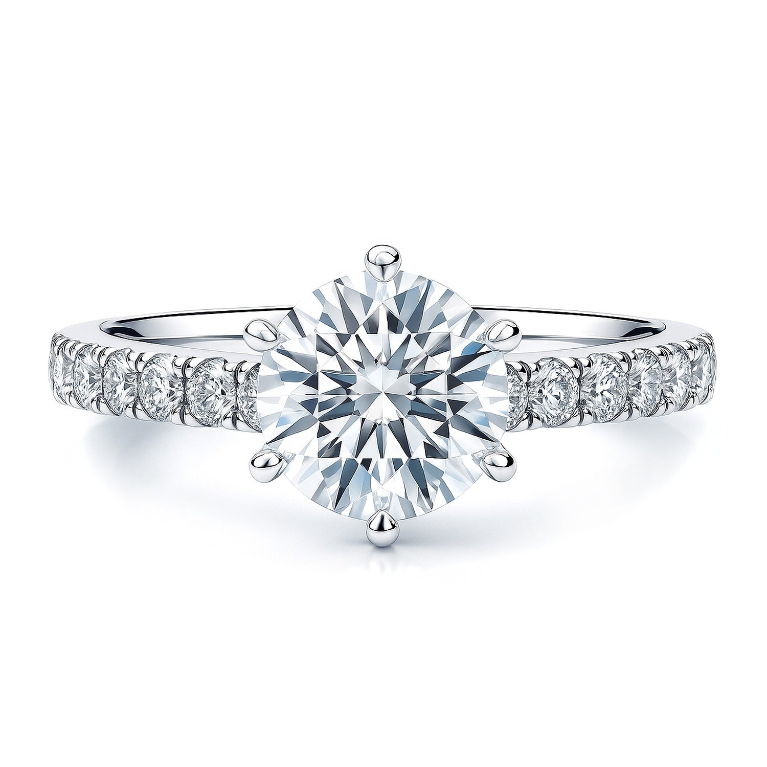Solitaire 2ct CZ Ring in Sterling Silver