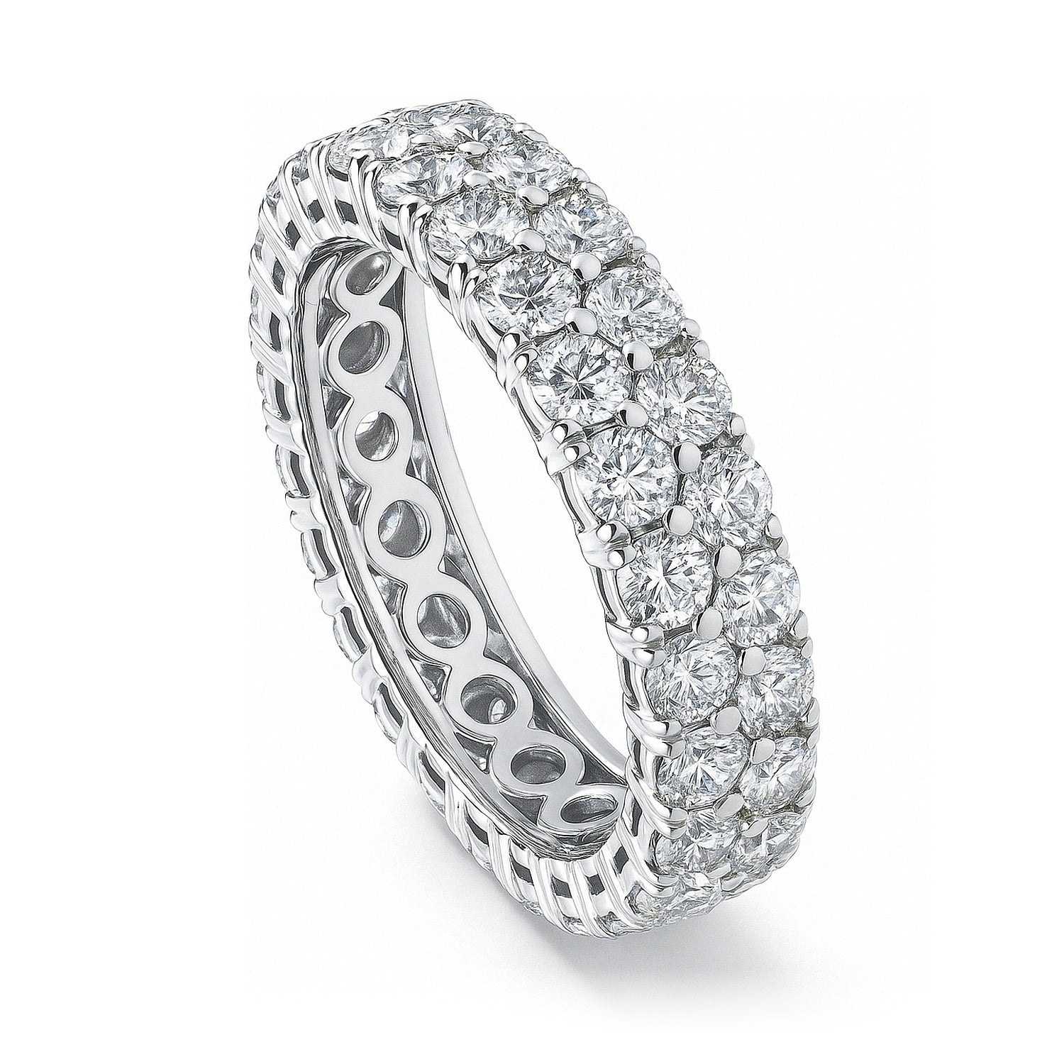 Pave CZ Eternity Ring in Sterling Silver