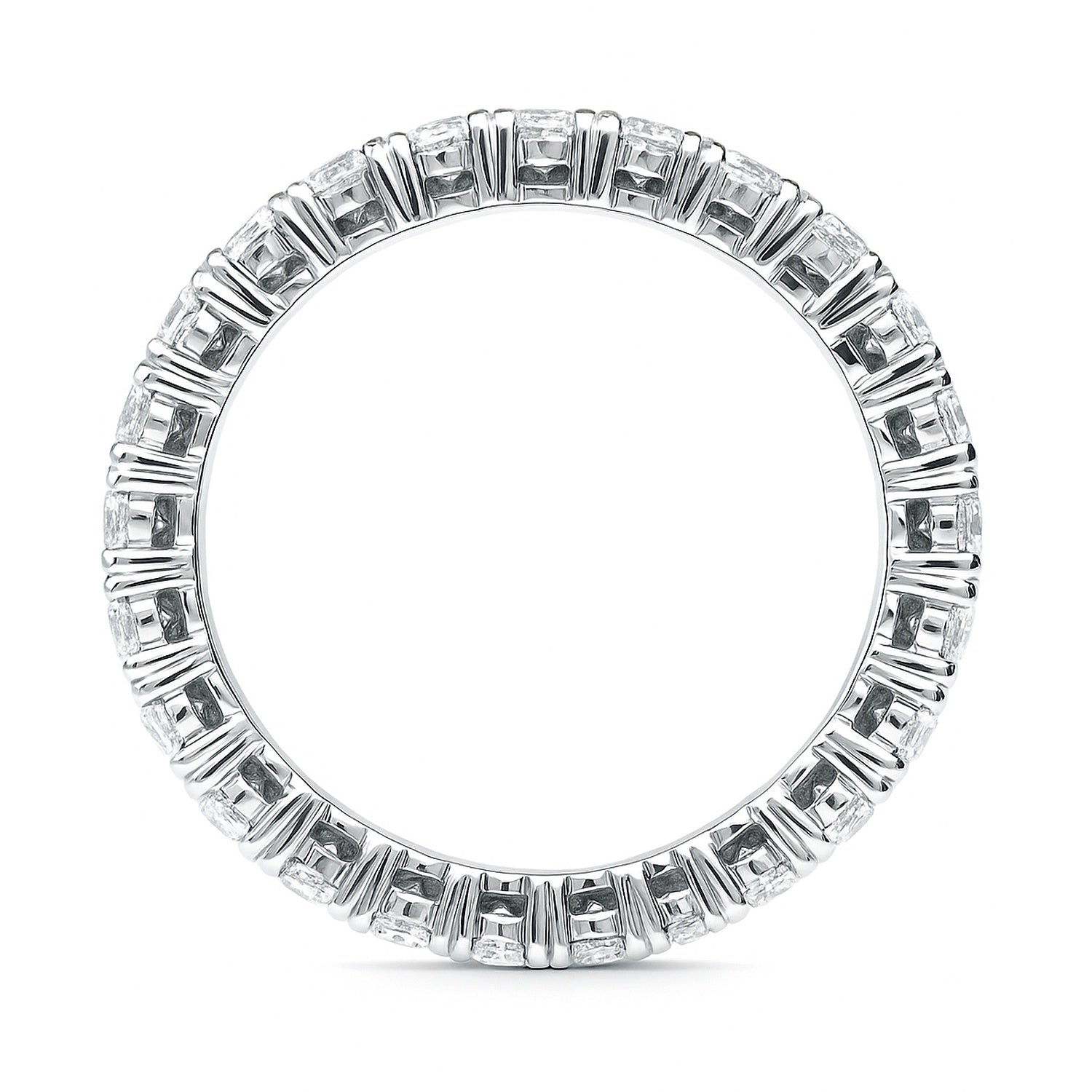 Pave CZ Eternity Ring in Sterling Silver
