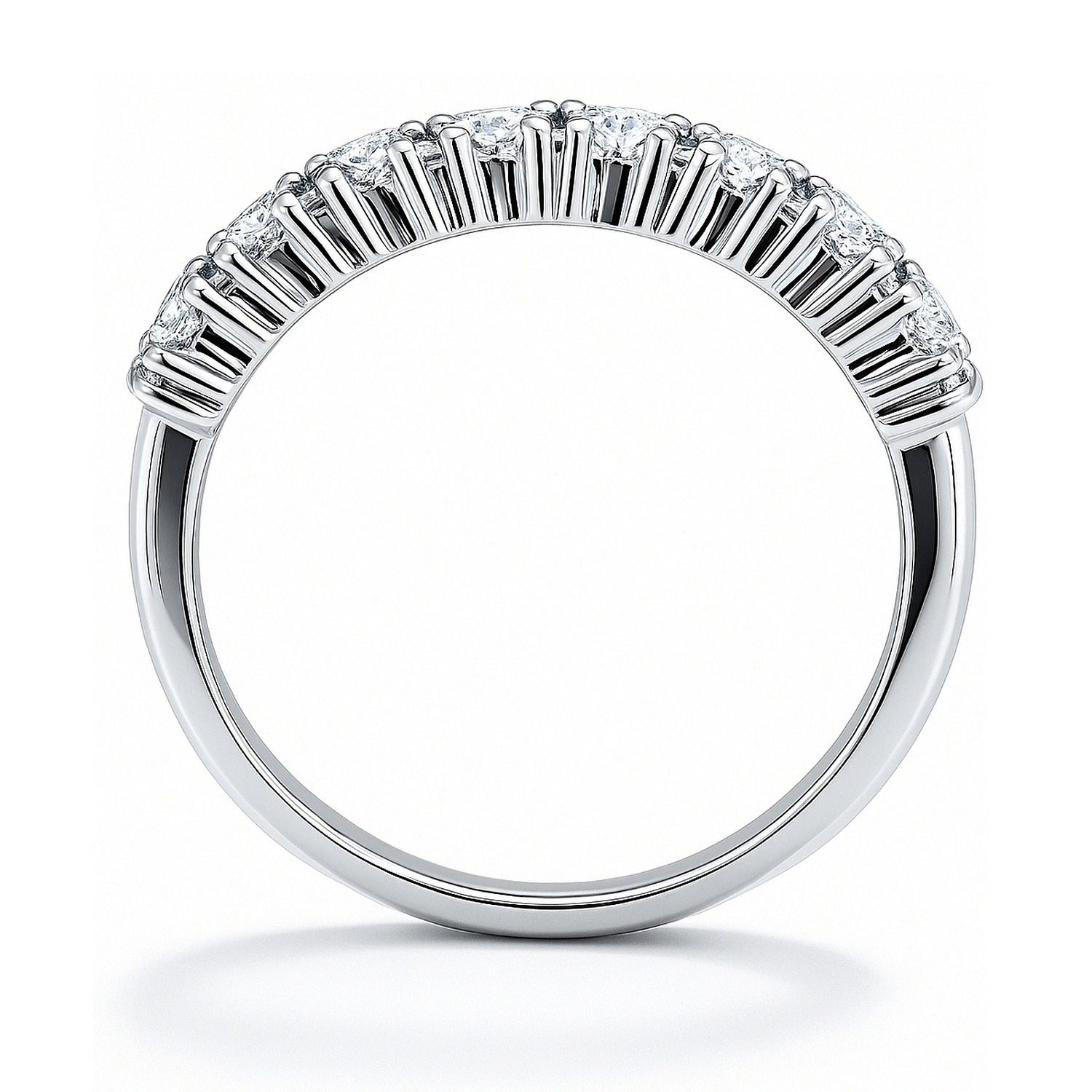 Art Deco CZ Eternity Ring in Sterling Silver