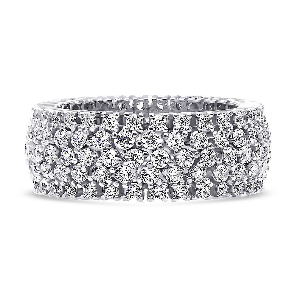 CZ Statement Eternity Ring in Sterling Silver, 1 of 4