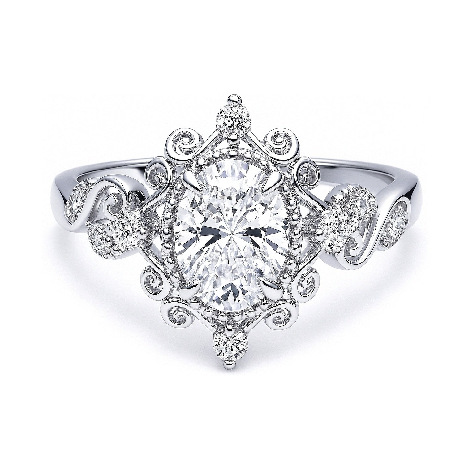 Sterling Silver Filigree Cubic Zirconia CZ Wedding Ring – BERRICLE