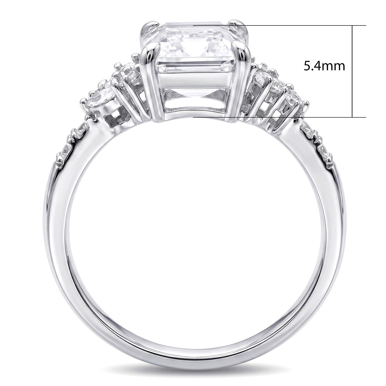 Flower Cluster CZ Ring in Sterling Silver