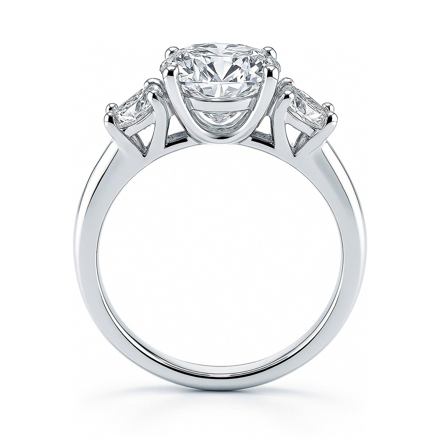 3-Stone 2.4ct CZ Ring in Sterling Silver
