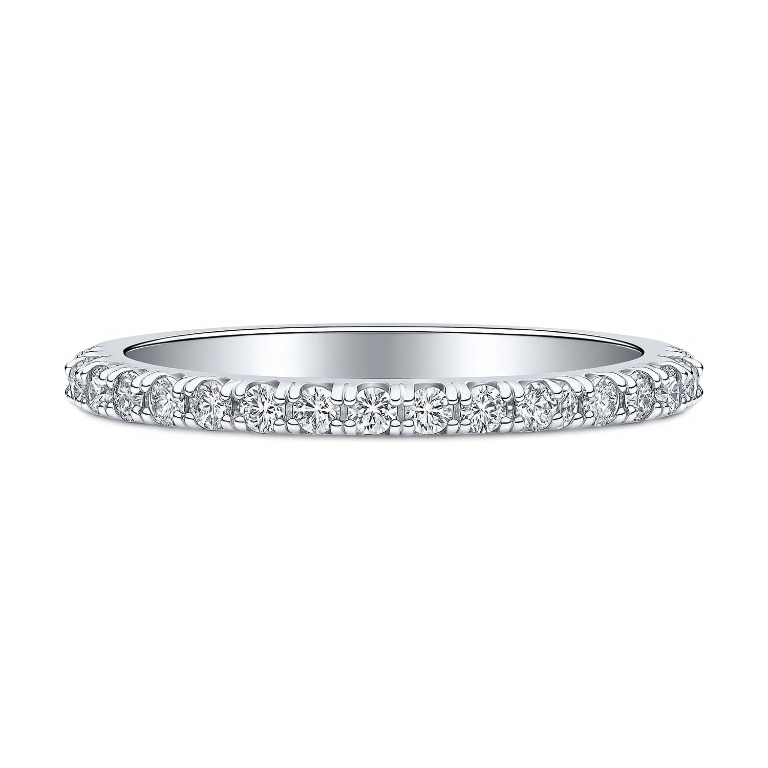 Sterling Silver Pave Set Cubic Zirconia Half Eternity Ring – BERRICLE