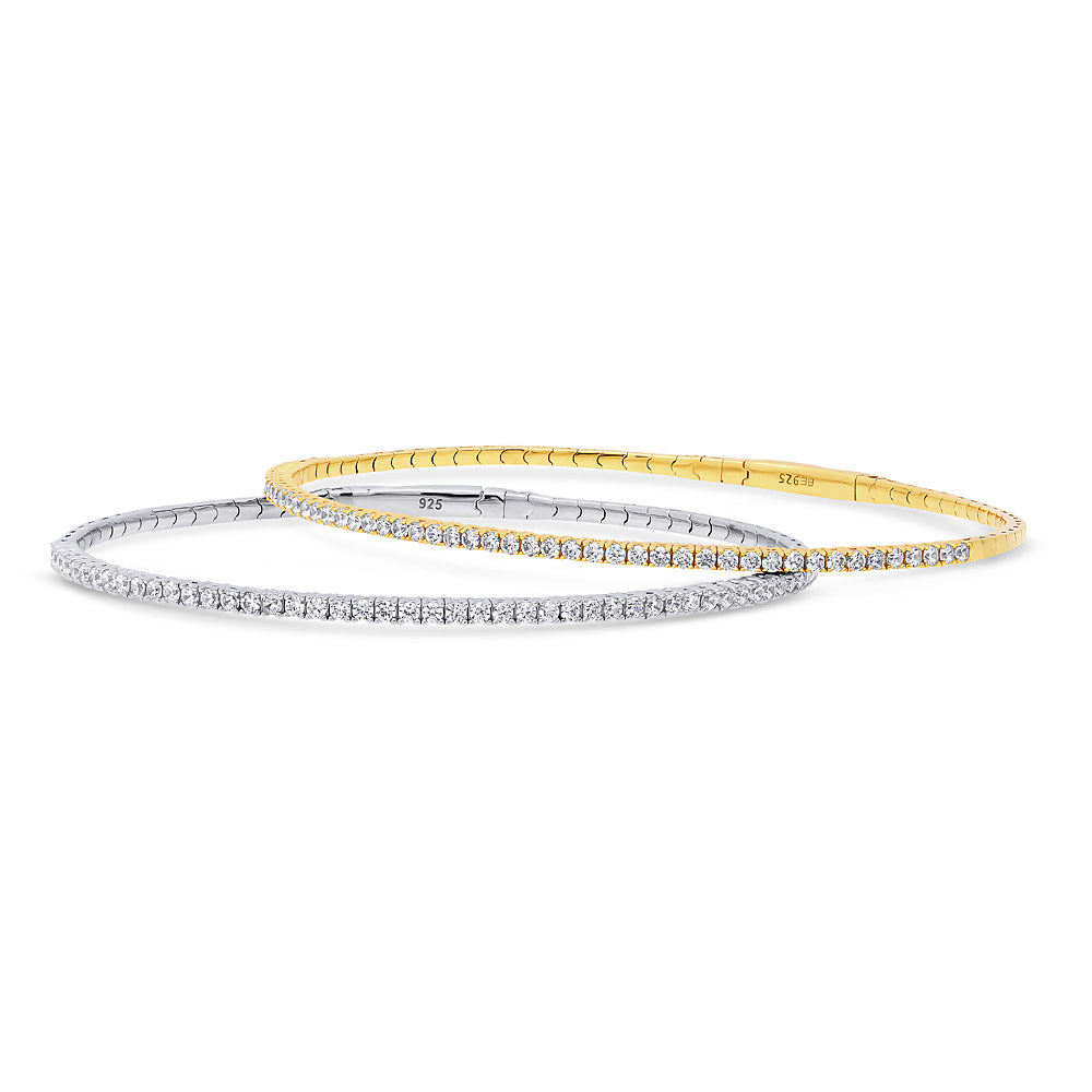 Sterling silver CZ bangle Sterling silver CZ bangle