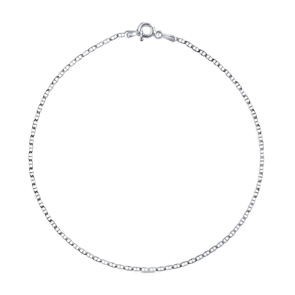 Flat Marina Anklet in Sterling Silver