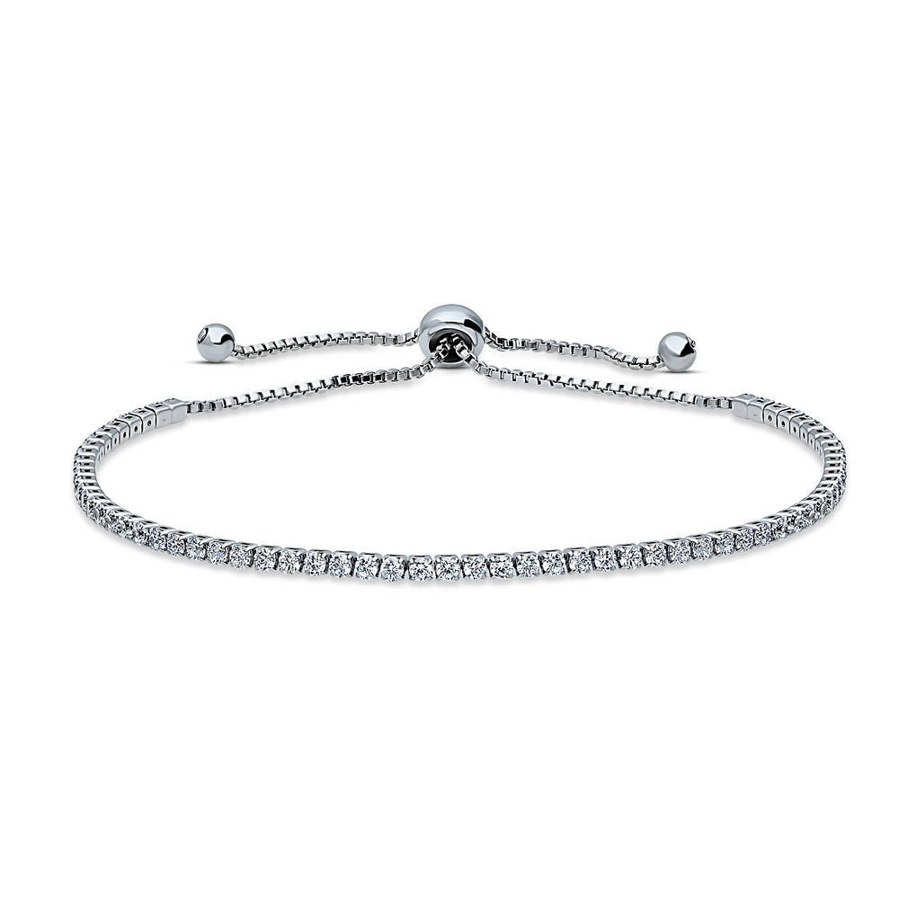 CZ Statement Tennis Bracelet in Silver-Tone