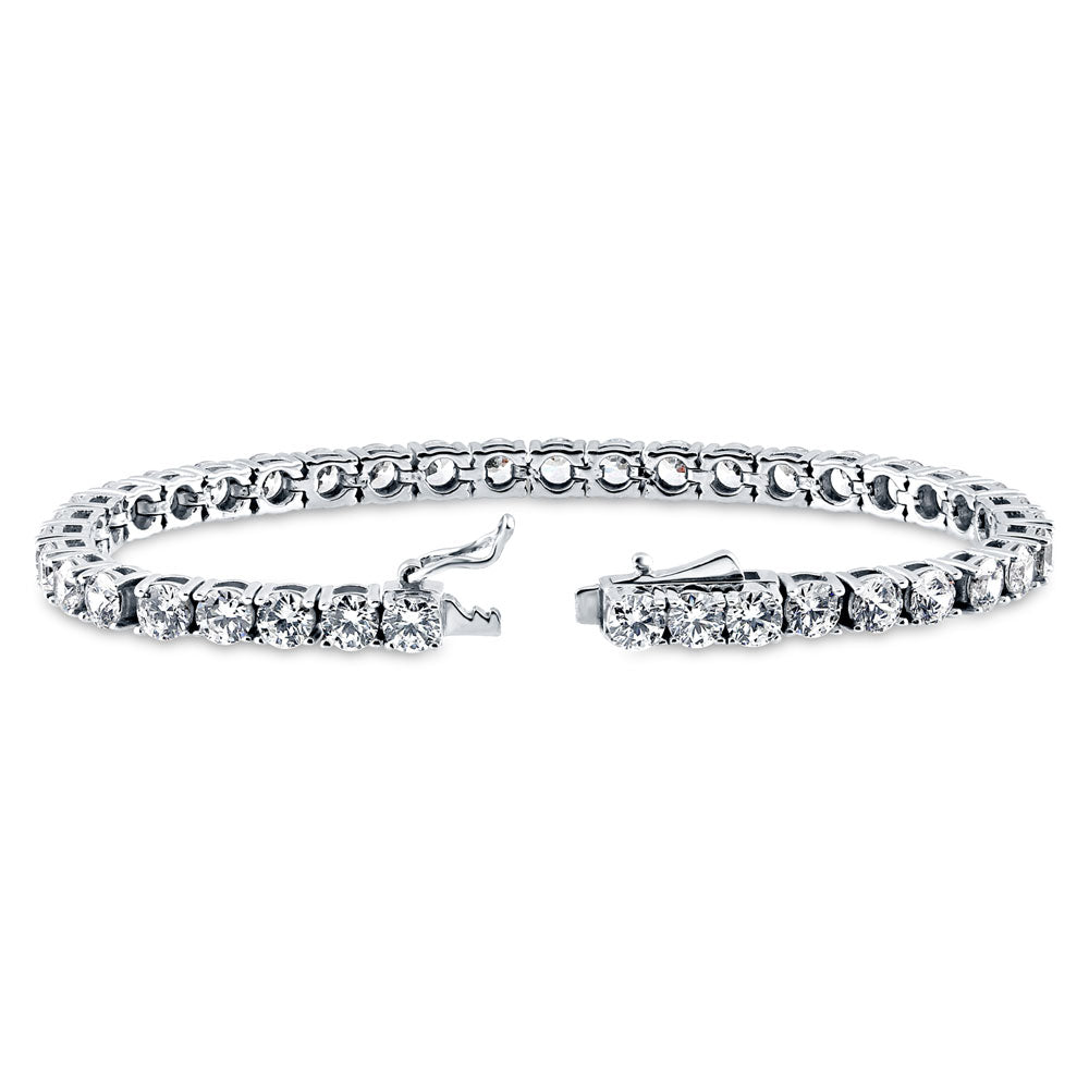 Front view of CZ Statement Tennis Bracelet in Sterling Silver