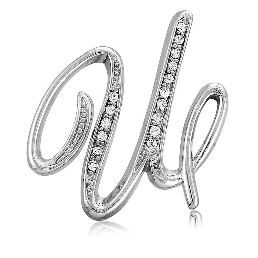 Initial Letter Pin in Silver-Tone