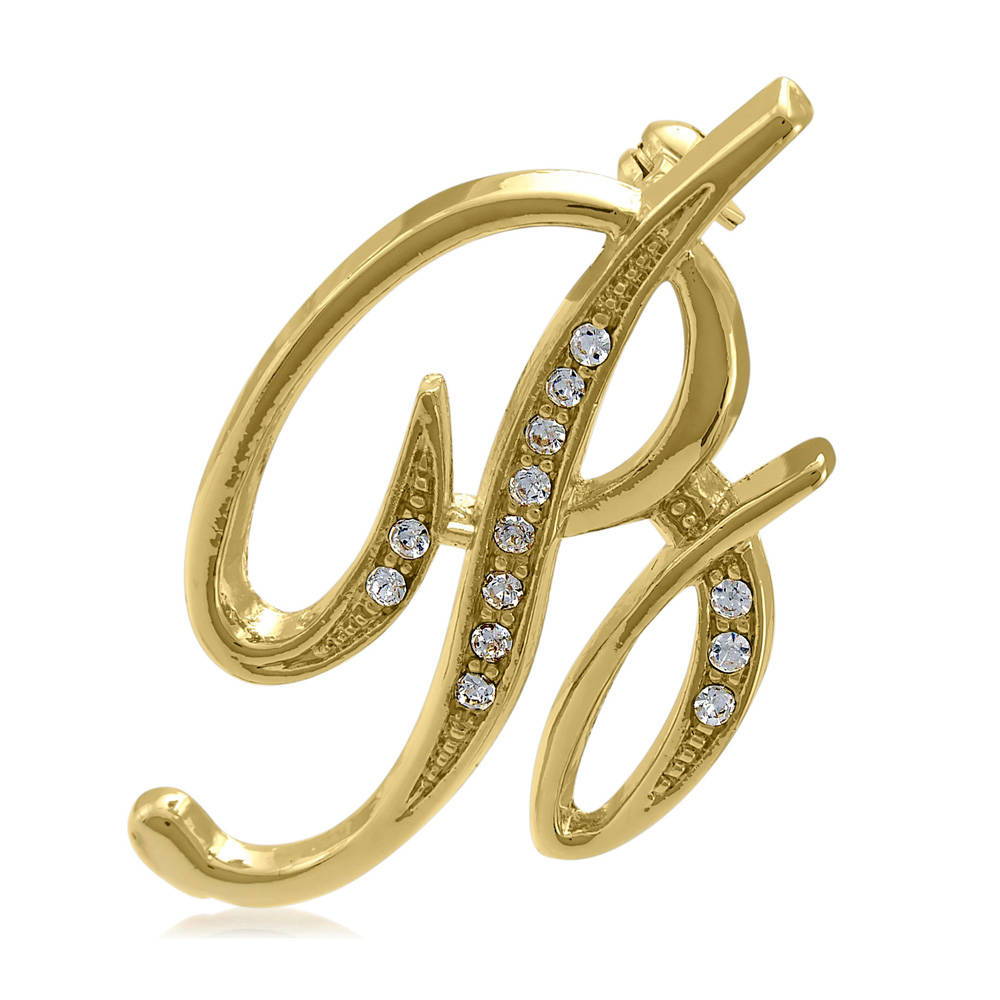 Initial Letter Pin Gold-Tone, B