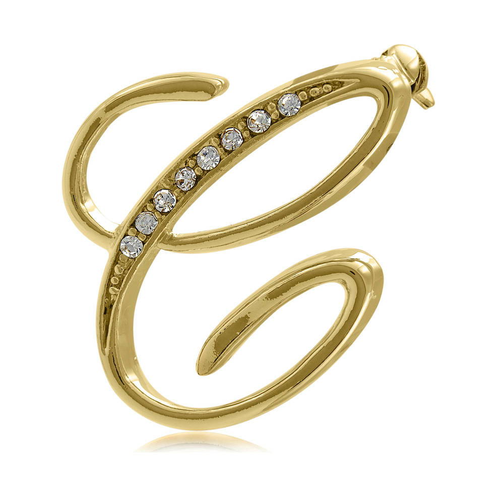 Initial Letter Pin Gold-Tone, C