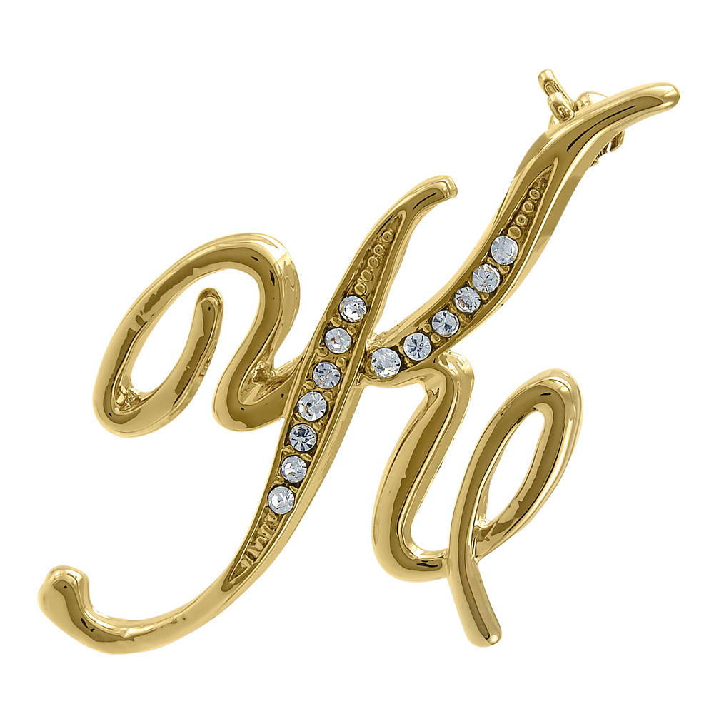 Initial Letter Pin in Gold-Tone
