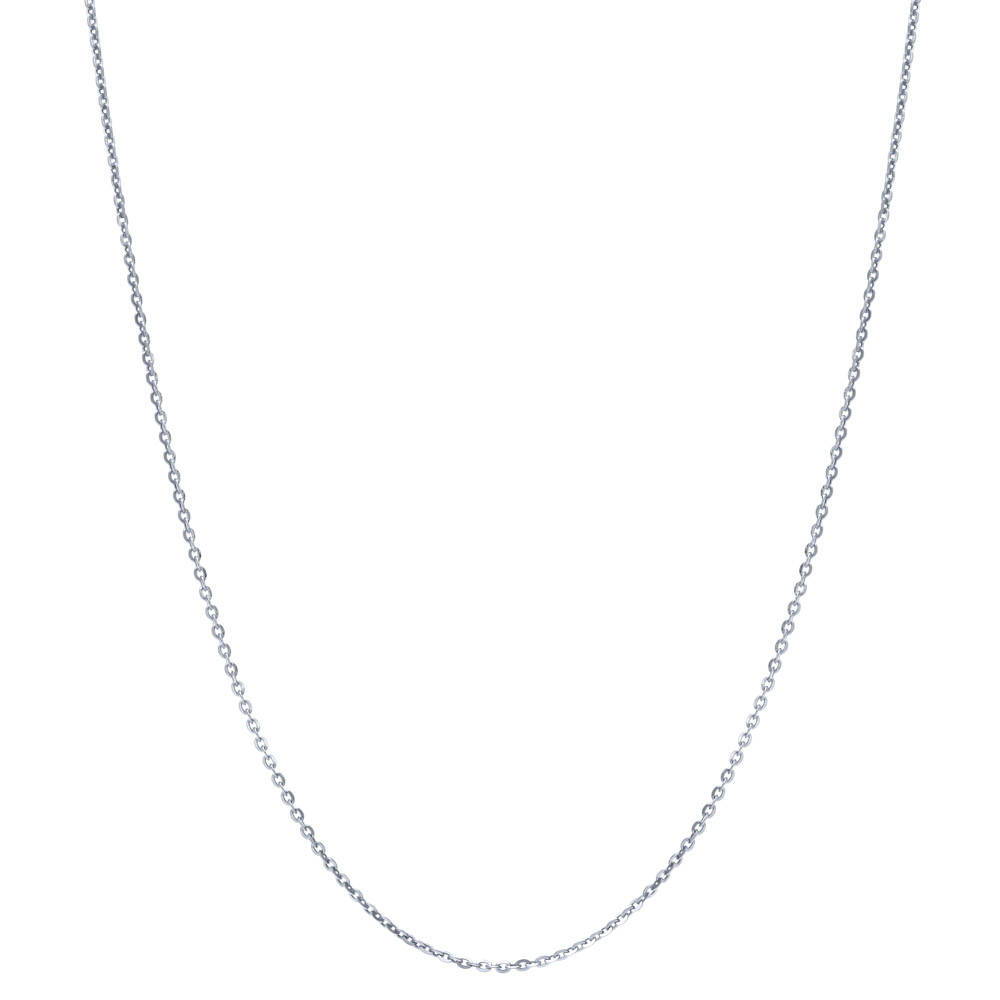 Italian Rolo Chain Necklace in Sterling Silver 1mm, 1 of 6