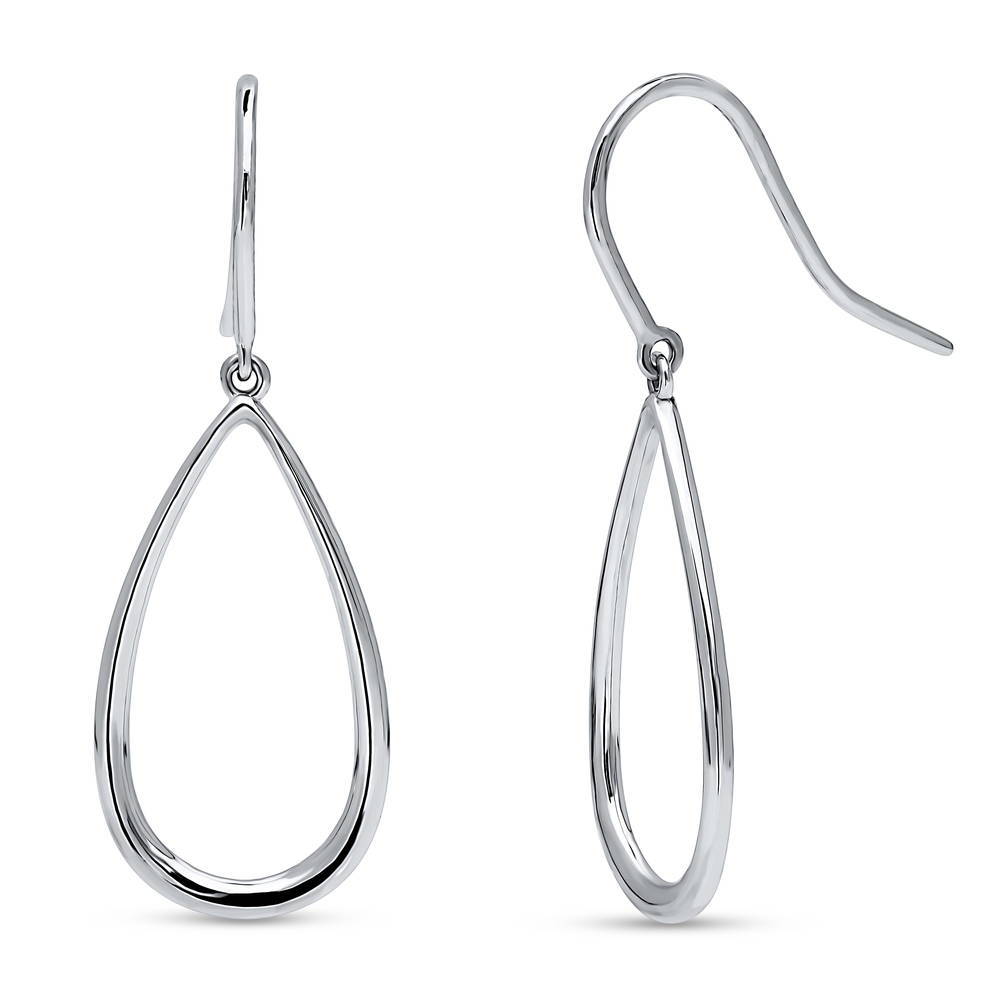 Sterling Silver Teardrop Fish Hook Dangle Earrings #E1335-01 – BERRICLE