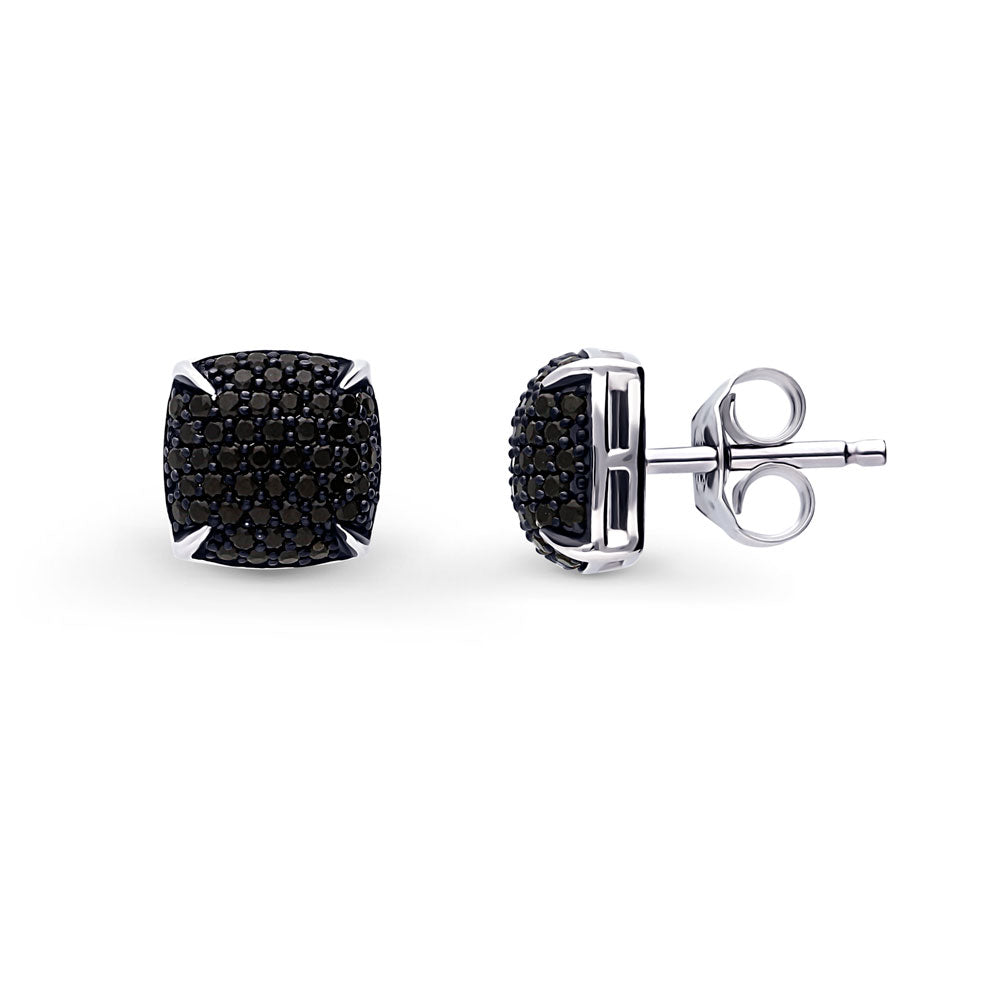 Square CZ Stud Earrings in Sterling Silver