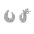 Cluster Wrap CZ Stud Earrings in Sterling Silver