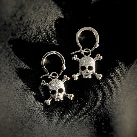 Image Contain: Skull Bones Dangle Earrings