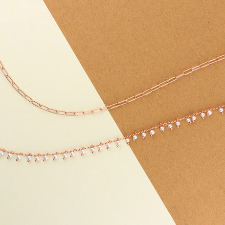 Paperclip Chain Necklace, Station Necklace