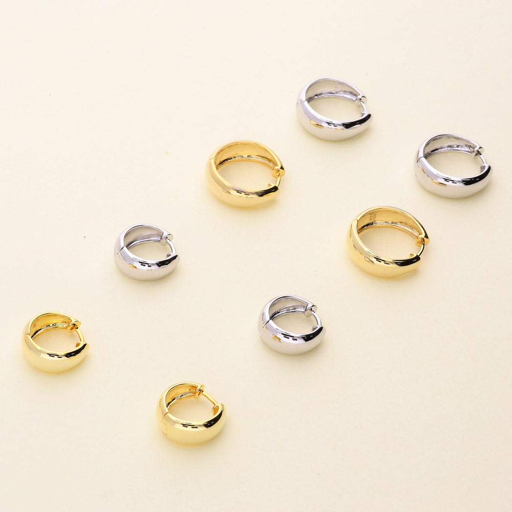 Image Contain: Dome Hoop Earrings, Dome Huggie Earrings
