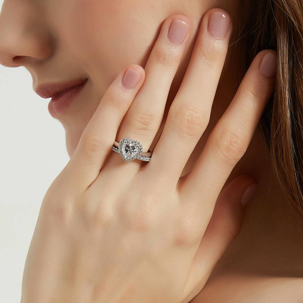 Pave CZ Eternity Ring in Sterling Silver