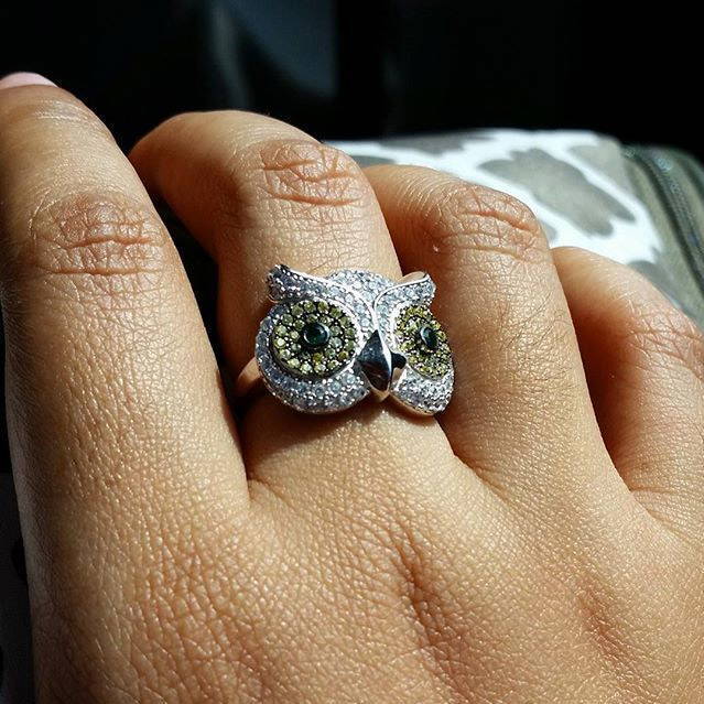 Image Contain: Model Wearing Owl Ring