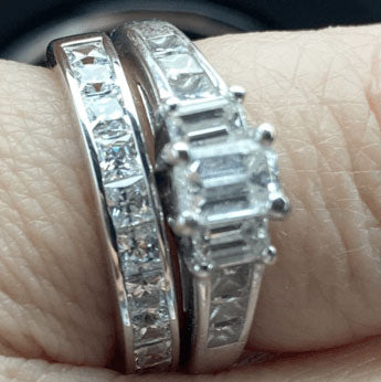 Model Wearing Half Eternity Ring