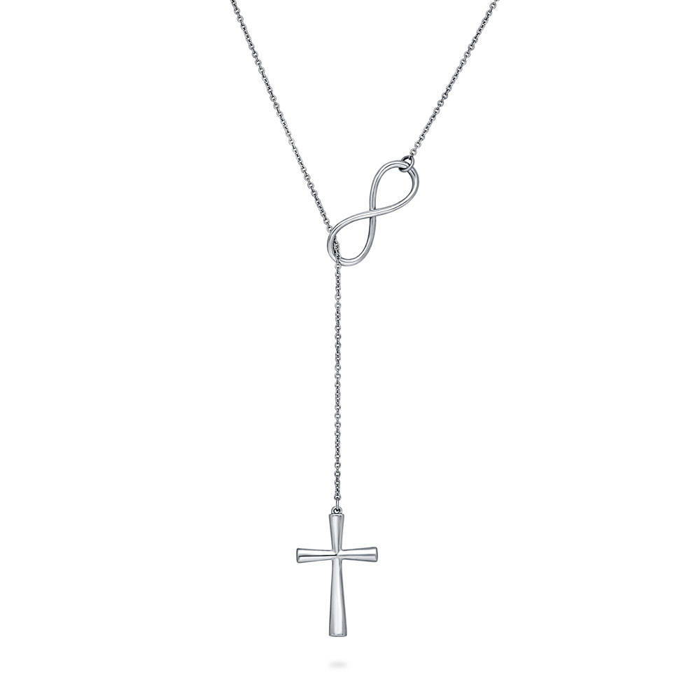 Infinity cross lariat necklace 2025