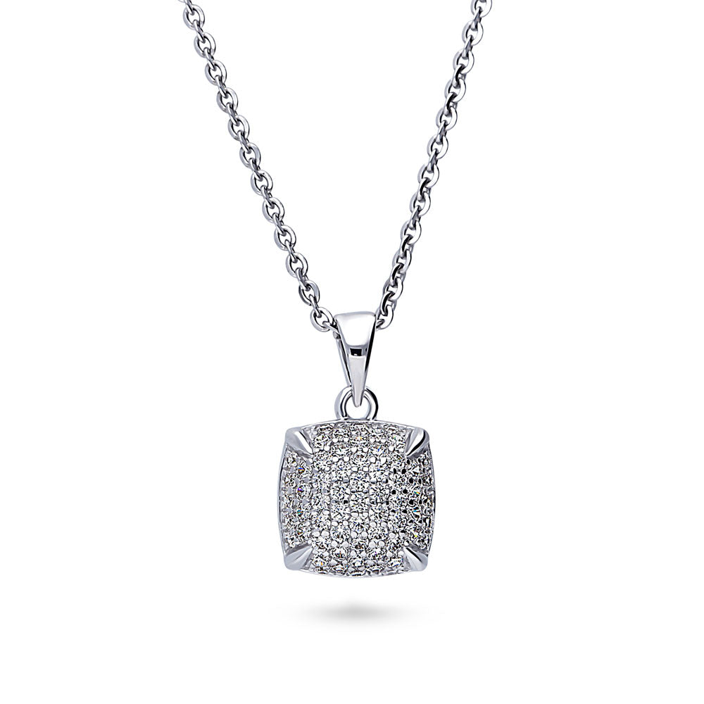 CZ Necklace and Earrings Set in Sterling Silver, 5 of 11