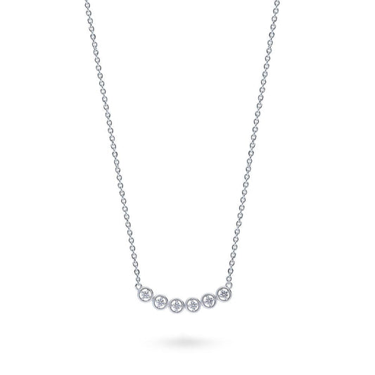 Bubble CZ Pendant Necklace in Sterling Silver
