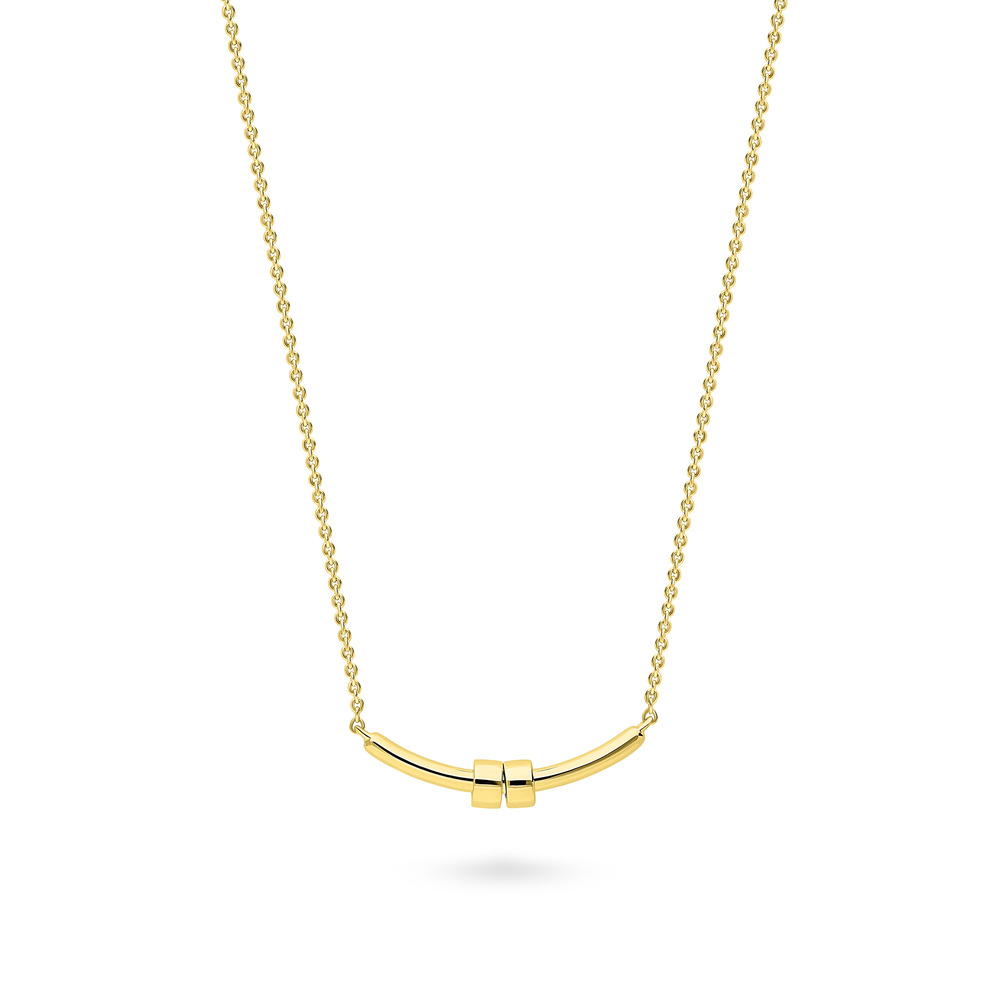 Bar Pendant Necklace in Gold Flashed Sterling Silver, 1 of 6