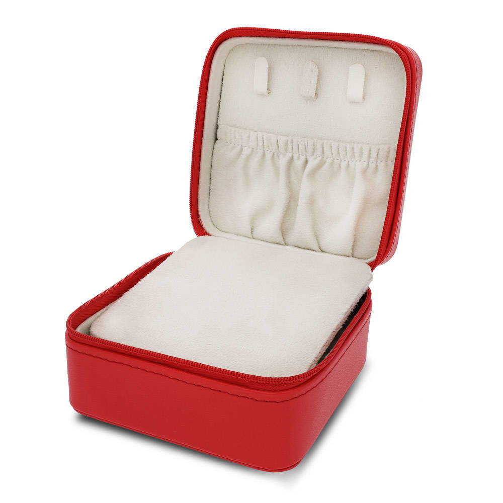 Front view of Travel Jewelry Case Box Organizer