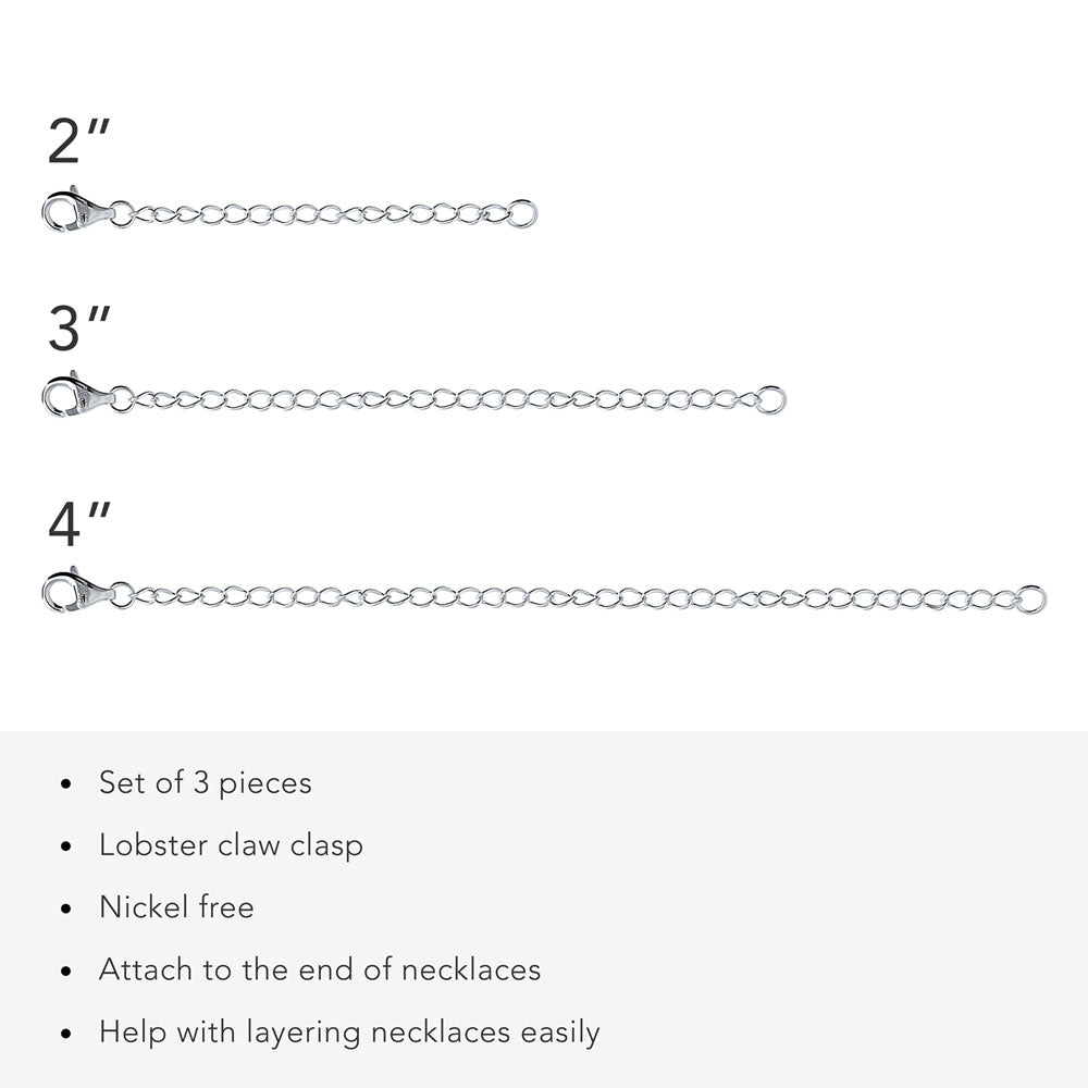 Chain Extension Set in Sterling Silver