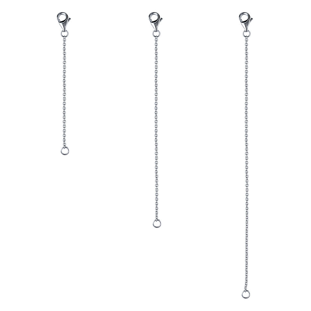 3Pcs 925 Sterling Silver Necklace Extender Chain Extenders for Women  Necklaces Bracelet Extender