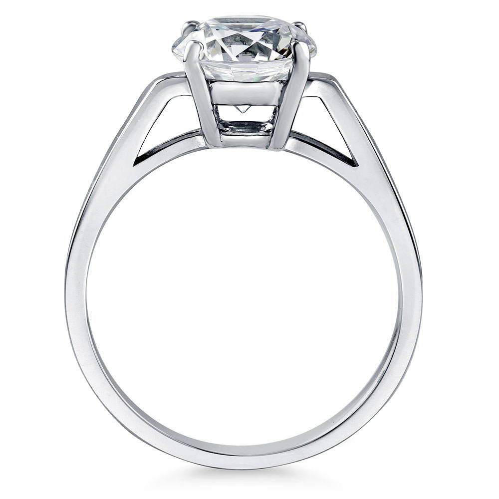 Solitaire 2ct Round CZ Ring in Sterling Silver