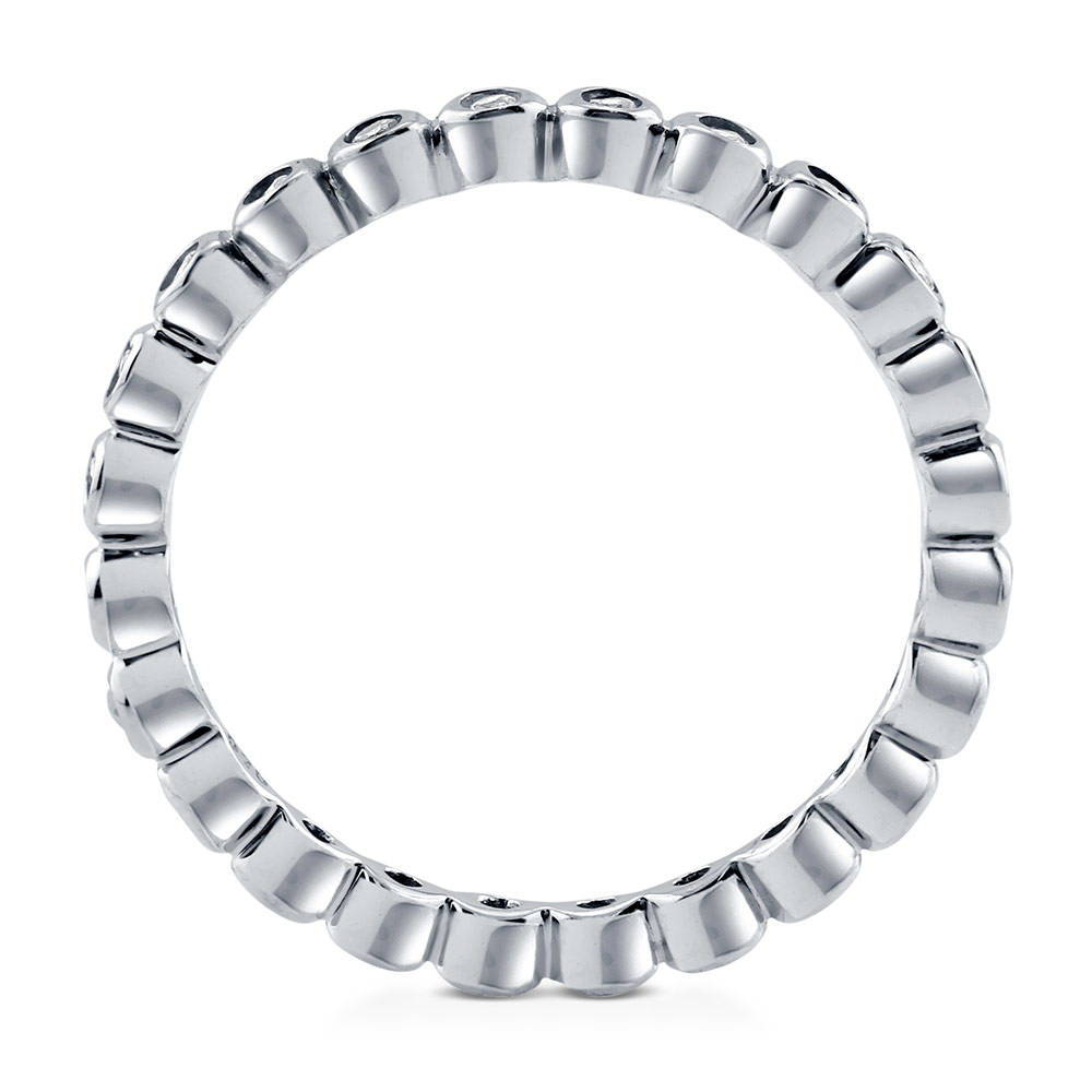 Bubble Bezel Set CZ Eternity Ring in Sterling Silver, 4 of 5