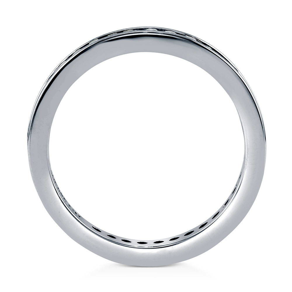 Channel Set CZ Eternity Ring in Sterling Silver, 4 of 5