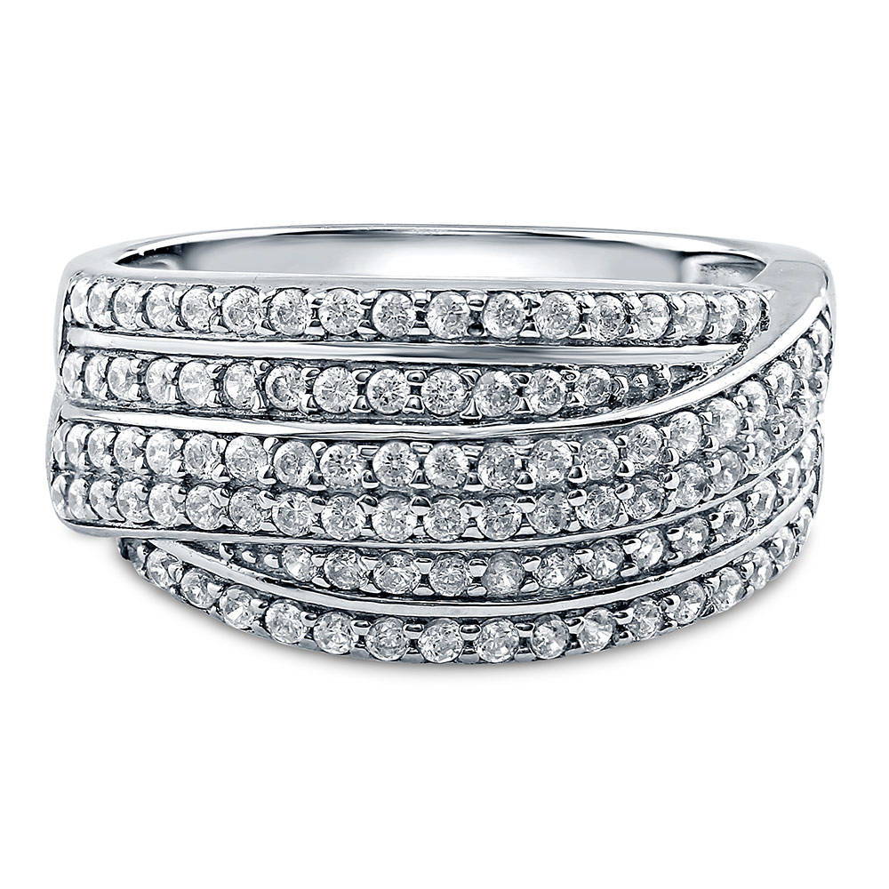 Woven CZ Ring in Sterling Silver