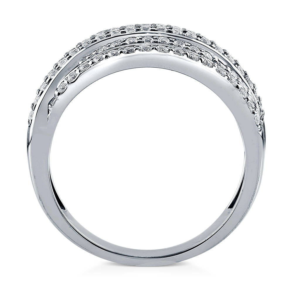 Woven CZ Ring in Sterling Silver